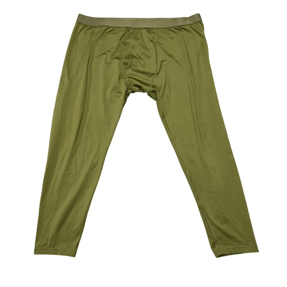 Duluth Trading Buck Naked Base Layer Pants 3XL 32 Olive Green Thermal 81302